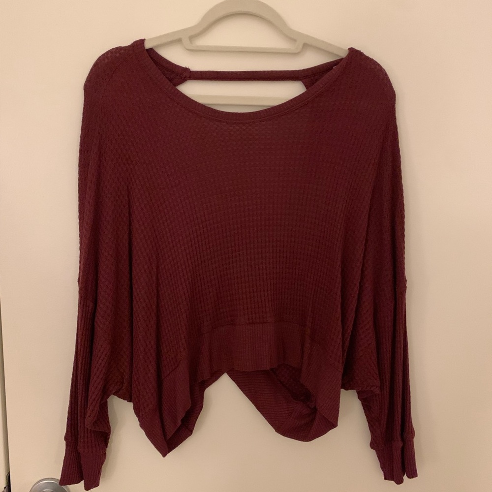 Jolie Open back waffle top